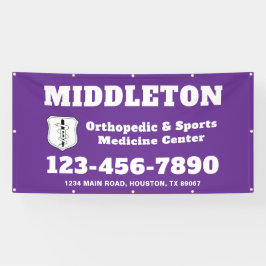 Purple Promotional 4 x 8 Business Banner with Logo