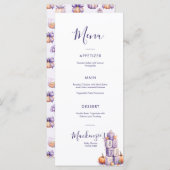 Purple Pumpkin Baby Shower Party Menu (Voorkant / Achterkant)