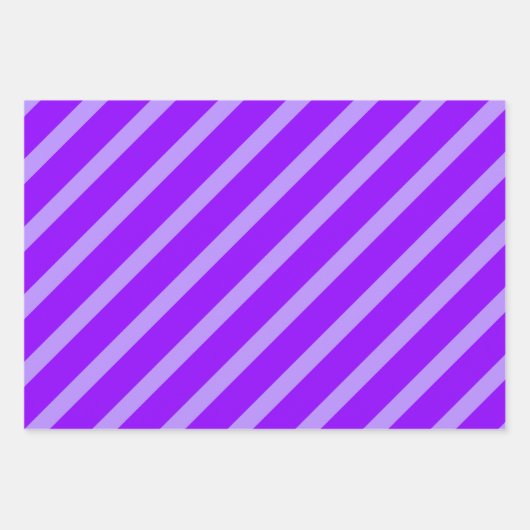 Purple & Purple Stripes & Polka Dots Fun Inpakpapier Vel (Voorkant 3)