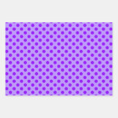 Purple & Purple Stripes & Polka Dots Fun Inpakpapier Vel (Voorkant 2)