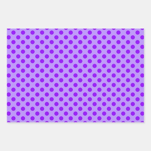 Purple & Purple Stripes & Polka Dots Fun Inpakpapier Vel (Voorkant 2)