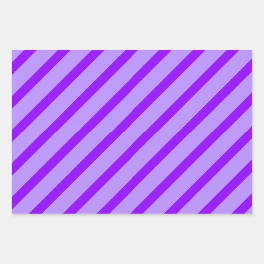 Purple & Purple Stripes & Polka Dots Fun Inpakpapier Vel (Voorkant)