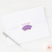 Purple rainbow 1st birthday sticker (Envelop)