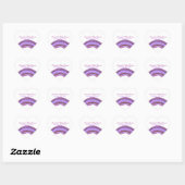 Purple rainbow baby shower sticker (Vel)
