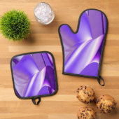 Purple Rainbow Dreams Ovenwant & Pannenlap Set (Top down)