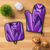 Purple Rainbow Dreams Ovenwant & Pannenlap Set (Top down)