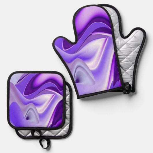 Purple Rainbow Dreams Ovenwant & Pannenlap Set (Voorkant / Achterkant)