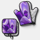 Purple Rainbow Dreams Ovenwant & Pannenlap Set (Voorkant / Achterkant)