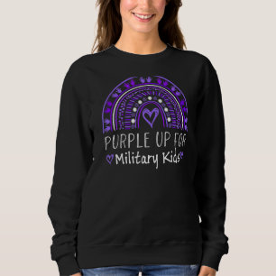 Purple Rainbow For Purple Up For Military Kids Mon Trui