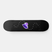 Purple Rainbow Heart with Stars Persoonlijk Skateboard (Horizontaal)