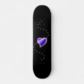Purple Rainbow Heart with Stars Persoonlijk Skateboard (Voorkant)