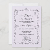 Purple Ramadan Bow doodle ramadan iftar invitation Kaart (Voorkant)