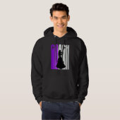 Purple Retro Artistic Violin Coach Coaching Music  Hoodie (Voorkant volledig)
