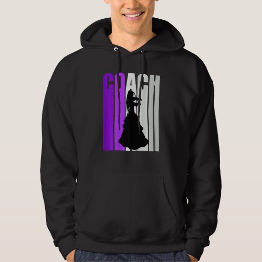 Purple Retro Artistic Violin Coach Coaching Music  Hoodie (Voorkant)