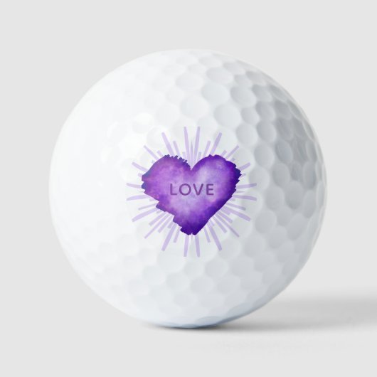 Purple Revolution with LOVE Golfballen (Voorkant)