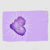 Purple Revolution with LOVE Golfhanddoek (Horizontaal)