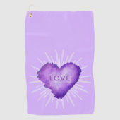 Purple Revolution with LOVE Golfhanddoek (Voorkant)