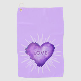 Purple Revolution with LOVE Golfhanddoek