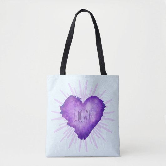 Purple Revolution with LOVE Tote Bag (Voorkant)