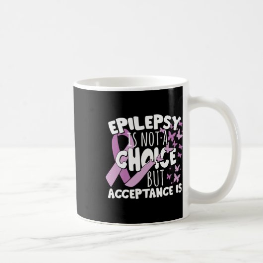 Purple Ribbon Epilepsy Awareness Acceptance Koffiemok (Rechts)