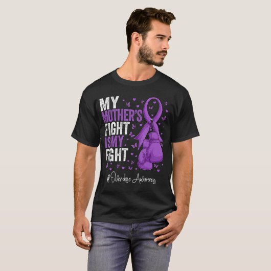 Purple Ribbon Mother Overdose Awareness T-shirt (Voorkant volledig)