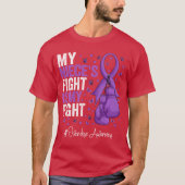 Purple Ribbon Niece Overdose Awareness Long Sleeve T-shirt (Voorkant)
