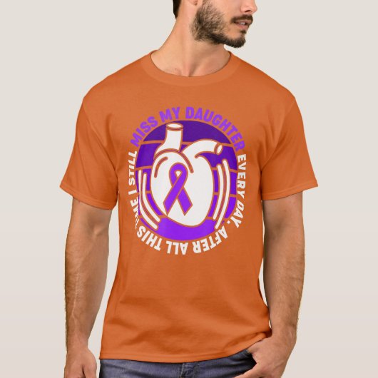 Purple Ribbon Overdose Awareness Shirt Miss Daught (Voorkant)