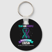Purple Ribbon Suicide Prevention Awareness Sleutelhanger (Voorkant)