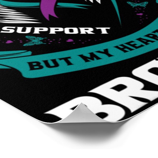 Purple Ribbon Wing Suicide Awareness Prevention Br Poster (Hoek)