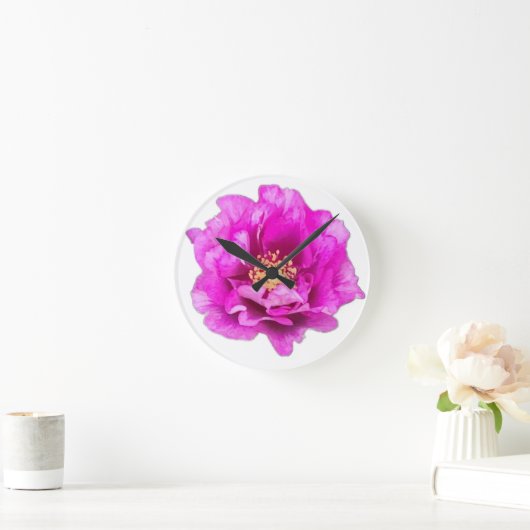 Purple Rose Clock Ronde Klok (Huis)
