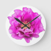 Purple Rose Clock Ronde Klok (Voorkant)