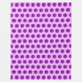 Purple Rose Flower Seamless Pattern on Fleece Deken (Voorkant)