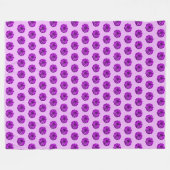 Purple Rose Flower Seamless Pattern on Fleece Deken (Voorkant (Horizontaal))