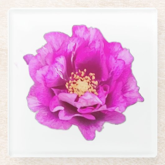 Purple Rose Glazen Onderzetter (Voorkant)