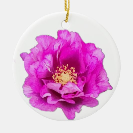 Purple Rose Keramisch Ornament (Voorkant)