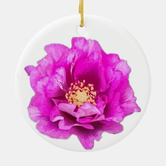 Purple Rose Keramisch Ornament (Achterkant)