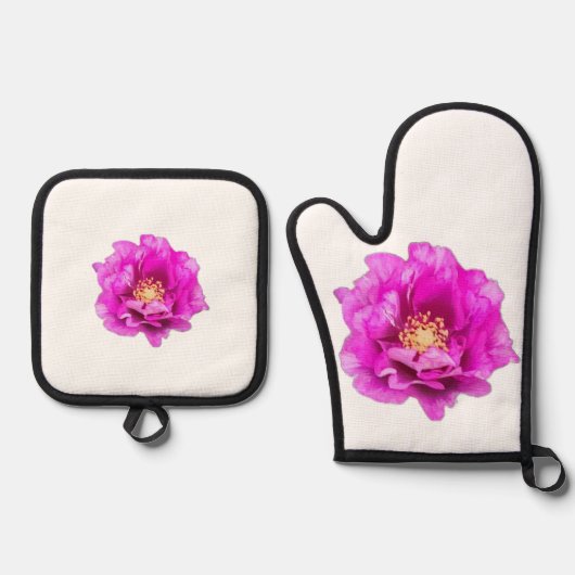 Purple Rose Ovenwant & Pannenlap Set (Voorkant)