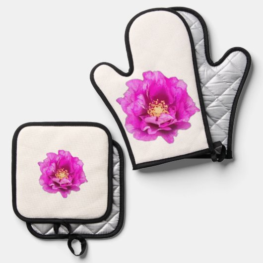 Purple Rose Ovenwant & Pannenlap Set (Voorkant / Achterkant)