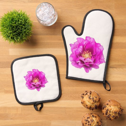 Purple Rose Ovenwant & Pannenlap Set (Top down)