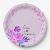 Purple Rose Papieren Bordje (Voorkant)