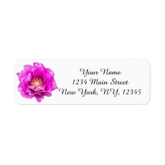 Purple Rose Return Address Label (Voorkant)