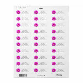 Purple Rose Return Address Label (Full Sheet)