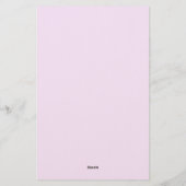 Purple Rose Ribbon Monogram Wedding Guest List Briefpapier (Achterkant)