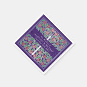 Purple Royal Medieval Silver Floral Sword Wedding Servet (Hoek)