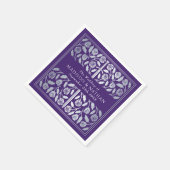 Purple Royal Medieval Silver Sword Wedding Servet (Hoek)