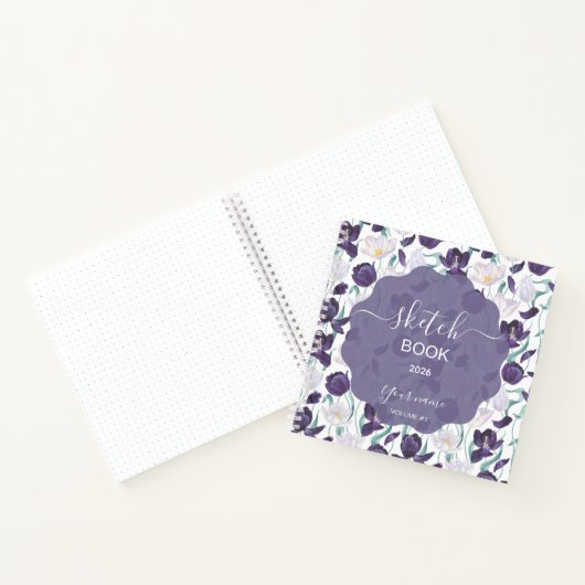 Purple Royal Tulip Sketchbook Notitieboek (Binnen)