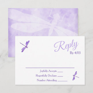 Purple RSVP Enclosure Cards Advieskaart