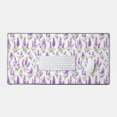 Purple Sage Green Lavender Flowers Bureaumat (Keyboard & Muis)