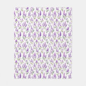 Purple Sage Green Lavender Flowers Fleece Deken (Voorkant)