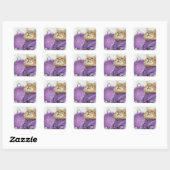 Purple Scarf Winter Cat Stickers (Vel)